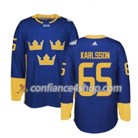 Adidas Maillot de Hockey Suède Erik Karlsson 65 Coupe du monde de hockey sur glace 2016 Violet Premier - Homme